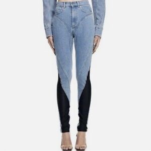 Mugler x H&M Jeans Womens US 4 / EUR 36 Blue Black Spiral NEW +
Hanger(gift).